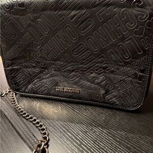 Love Moschino Black and Red Embossed Bag